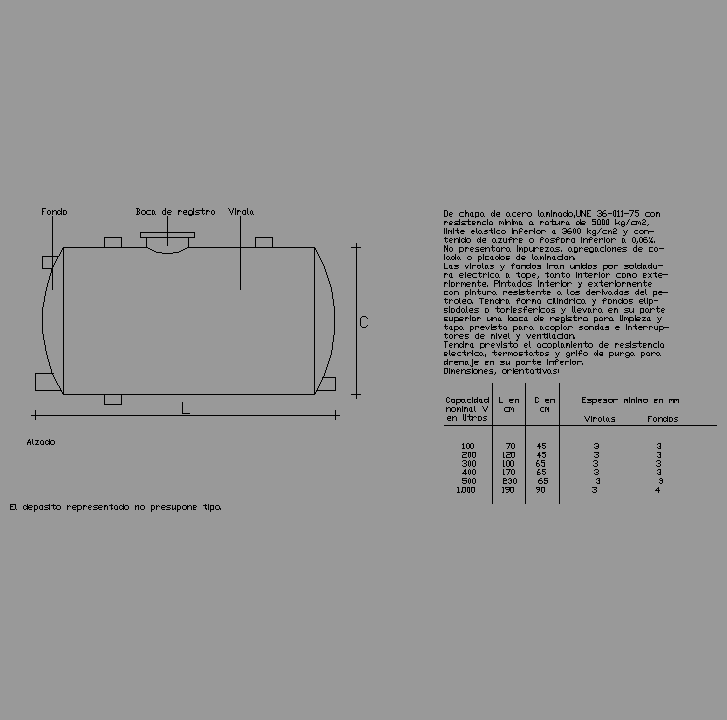 Bloque Autocad Deposito nodriza